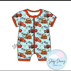 Sleepy Dreamz Bamboo Cars Print Romper